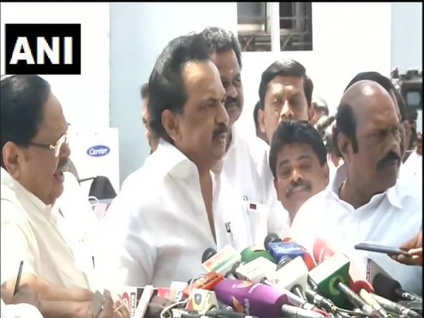  DMK chief MK Stalin speaks to media after staging walkout from Tamil Nadu Assembly [Photo/ANI]