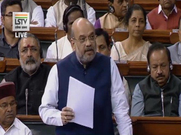 Union Home Minister Amit Shah speaking in Lok Sabha on Wednesday.