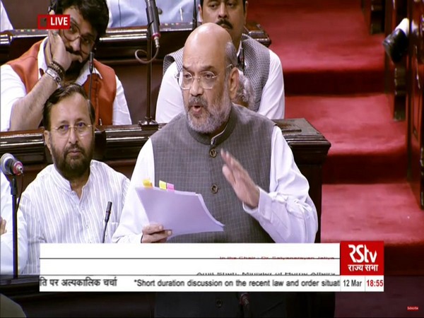 Union Home Minister Amit Shah in Rajya Sabha on Thursday.