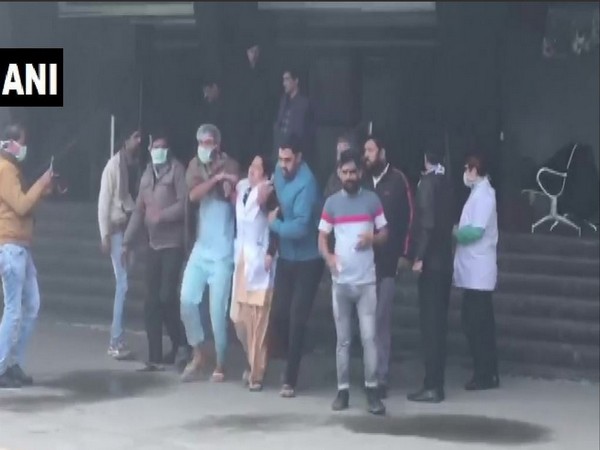 Patients being evacuated after fire broke out in Noida's ESIC hospital on Thursday
