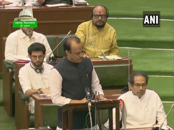 Maharashtra Deputy Chief Minister Ajit Pawar speaks in the state assembly on Friday [Photo/ANI]