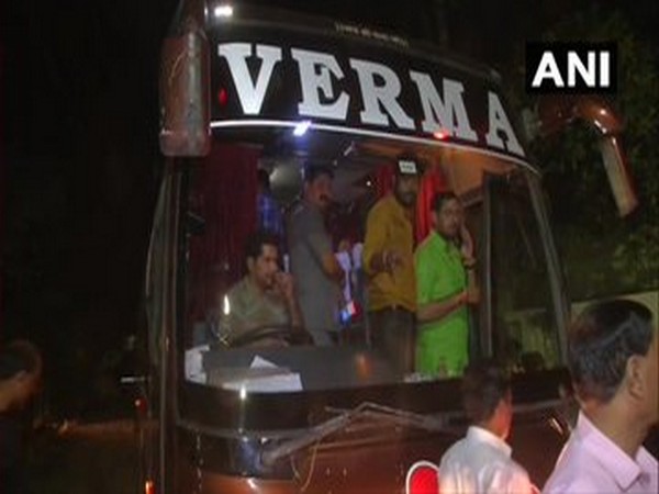 Buses parked near the party office in Bhopal, began leaving from the spot on Tuesday evening.