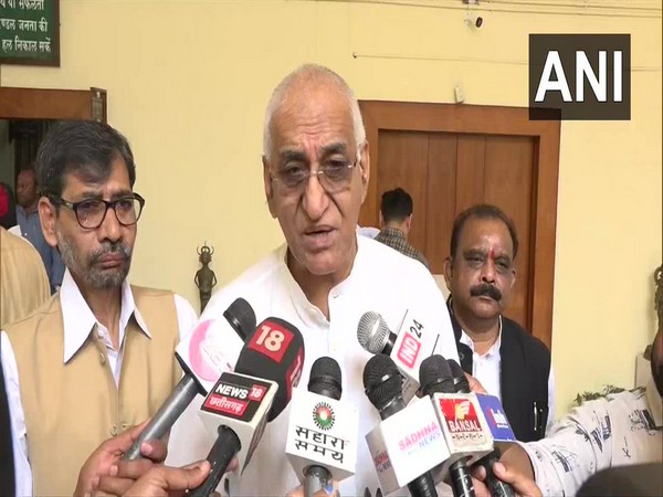 Chhattisgarh Health Minister TS Singh Deo speaking to reporters in Raipur on Friday.