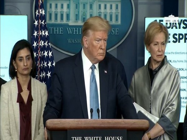 US President Donald Trump speaking to reporters in Washington DC on Monday.
