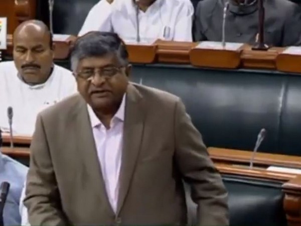 Union Minister for Communications Ravi Shankar Prasad speaking in Lok Sabha on Wednesday. 