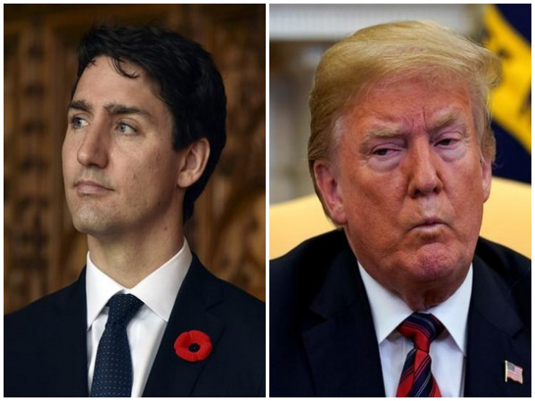 Canadian Prime Minister Justin Trudeau and US President Donald Trump. 
