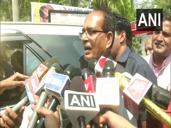 BJP leader Shivraj Singh Chouhan speaking to the media on Thursday.
