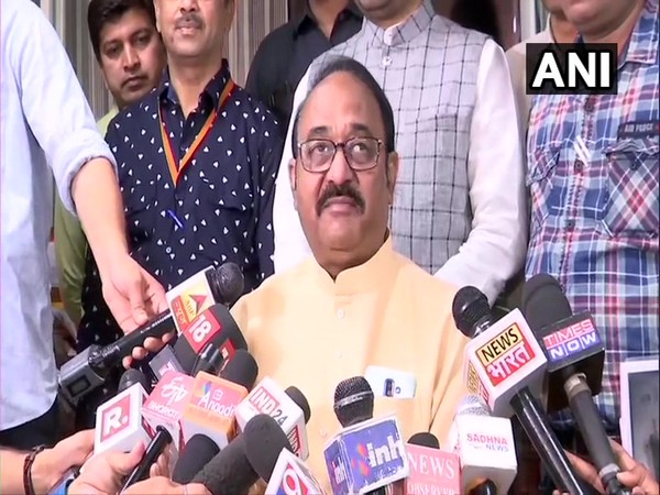 Madhya Pradesh Assembly Speaker NP Prajapati talking to reporters in Bhopal. Photo/ANI