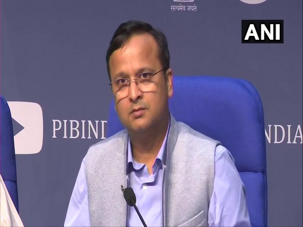 Lav Agarwal, Joint Secretary of Health Ministry holding a press conference in New Delhi on Friday.