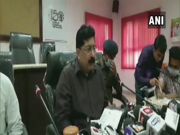 Rajendra Bhatt, Bhilwara Collector addressing a press conference on Friday. Photo/ANI