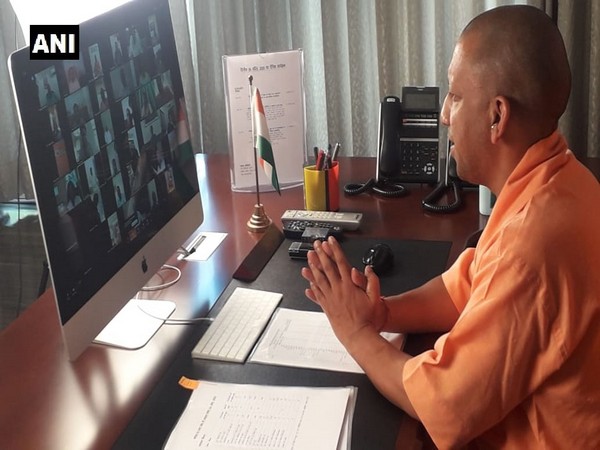 UP CM Yogi Adityanath held an interactive session with the MPs from the state, via video conference on Sunday. Photo/ANI