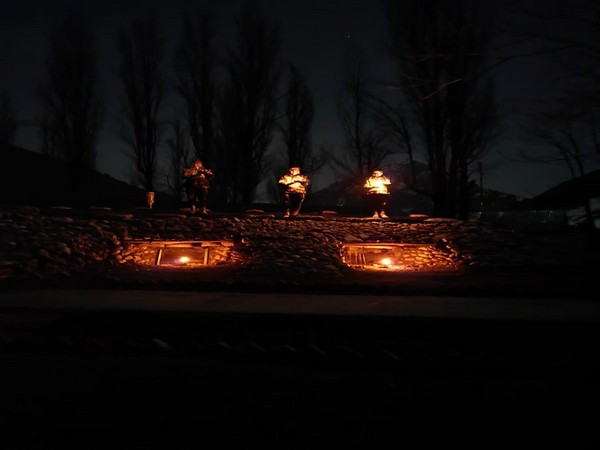  Indian Army lit candles & diyas at forward locations on Line of Control.