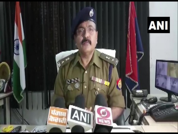 Ashok Kumar Tripathi, SSP Badaun speaking to reporters on Thursday. Photo/ANI