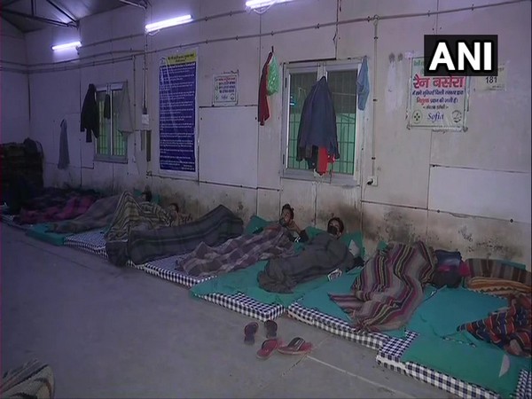 Night shelter in Anand Vihar, New Delhi. Photo/ANI