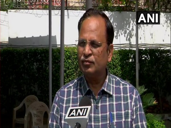Delhi Health Minister Satyendar Jain while speaking to ANI on Wednesday (Photo/ANI)