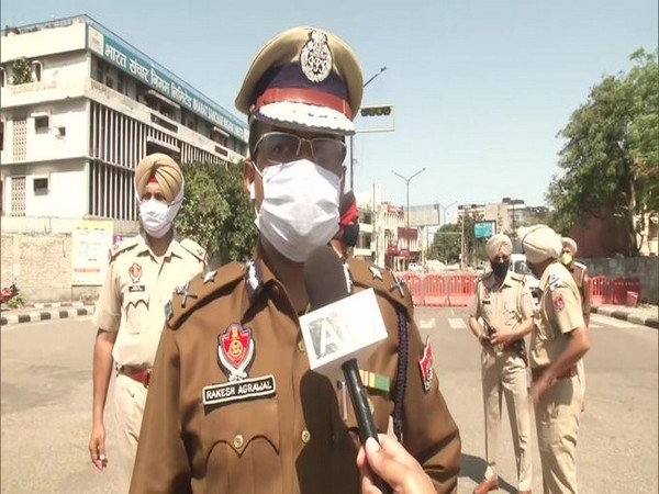 Ludhiana Police Commissioner Rakesh Agrawal speaking to ANI on Wednesday. Photo/ANI