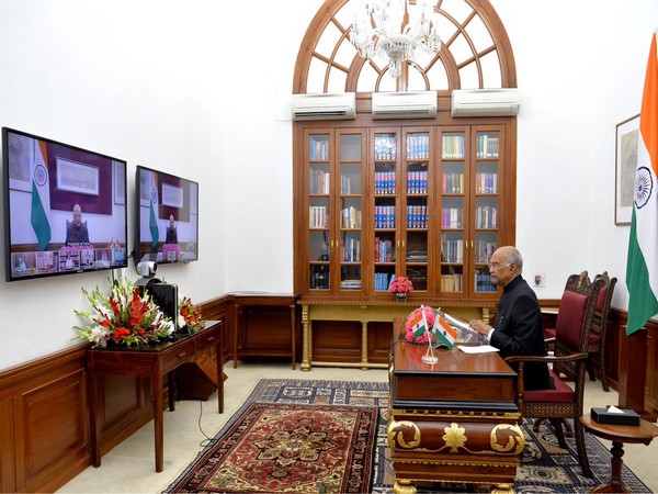 President Ram Nath Kovind in video conference with Governors on Friday 