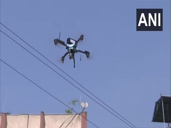 Assam Police have deployed drone cameras in Guwahati to monitor the situation amid lockdown due to COVID-19. Photo/ANI