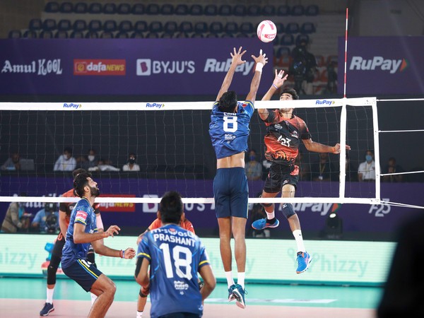 Erin Varghese of Kochi Blue Spikers in action (Image: Kochi Blue Spikers/PVL)