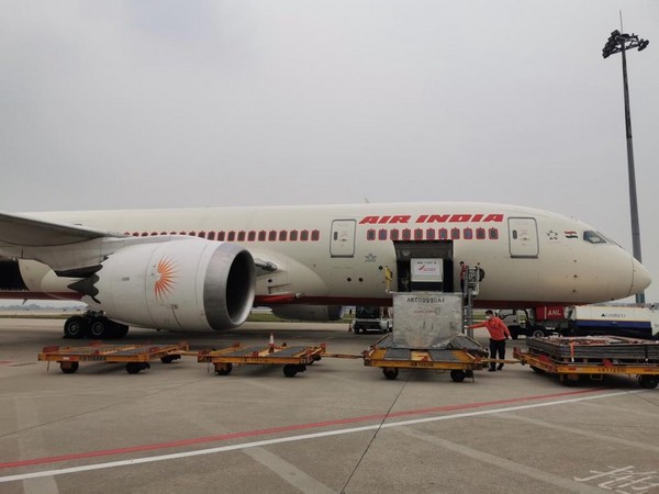 An Air India aircraft at Guangzhou airport (Image credit: Vikram Misri/Twitter) 