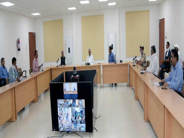 Bihar CM Nitish Kumar held a review meeting on COVID-19 situation. ( Pic courtesy: Bihar CM's Twitter handle)