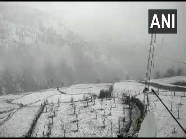 Keylong in Lahaul Spiti district received snowfall on Saturday.