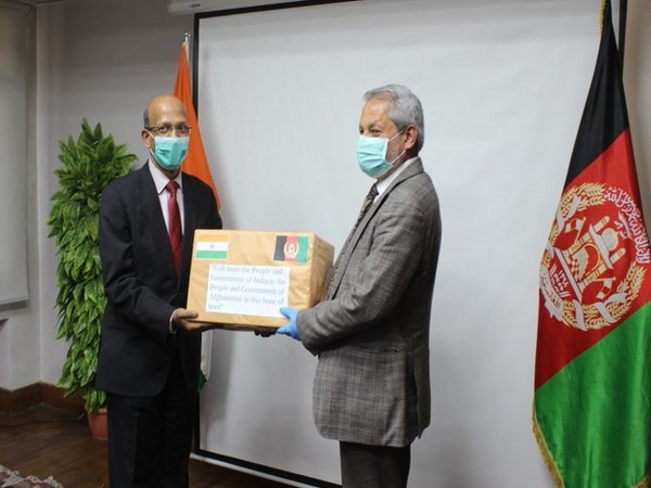 Indian Ambassador Vinay Kumar with Afghan Health Minister Ferozuddin Feroz (Image Credits: Embassy of India in Kabul/Twitter)