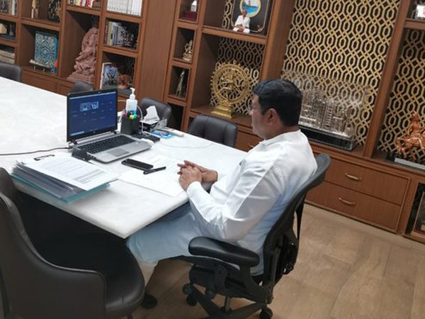 Minister of Petroleum and Natural Gas Dharmendra Pradhan on Tuesday held talks with MoS and Abu Dhabi National Oil Company (ADNOC) CEO, Sultan Ahmed Al Jaber (Pic courtesy Twitter)