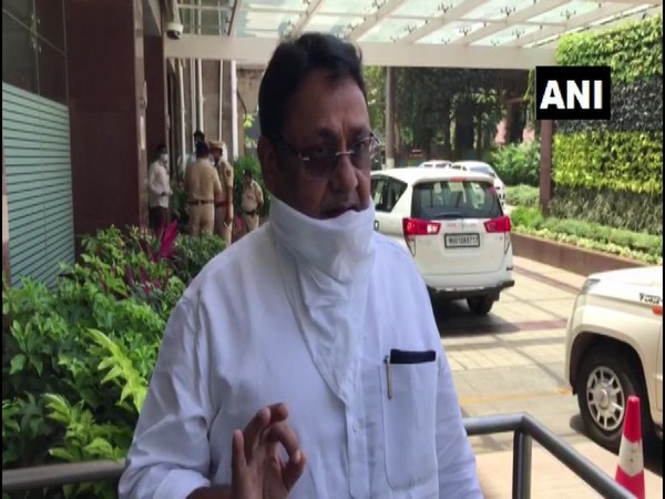 Nationalist Congress Party (NCP) leader and Maharashtra minister Nawab Malik while speaking to ANI on Thursday (Photo/ANI)