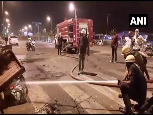 Visual from the streets in Surat, Gujarat. (Photo/ANI)