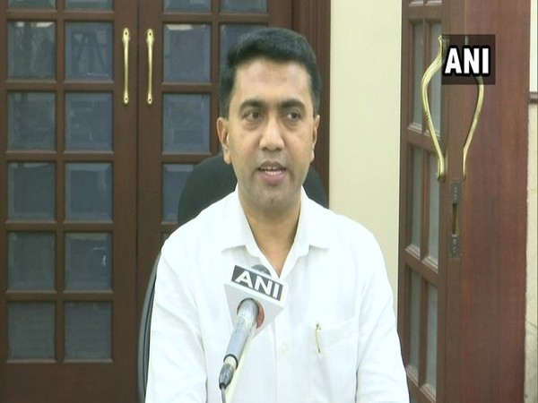 Goa Chief Minister Pramod Sawant speaking to reporters on Saturday. Photo/ANI
