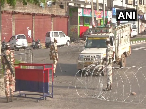 Police surveillance tightened in 'Red Zone' areas of J-K. Photo/ANI
