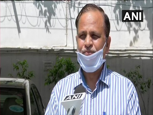 Delhi Health Minister Satyendar Jain speaks to ANI in New Delhi [Photo/ANI]