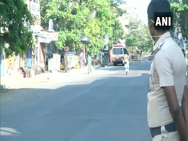 Pudhupettai area of Chennai has been sealed after being identified as a containment zone. Photo/ANI