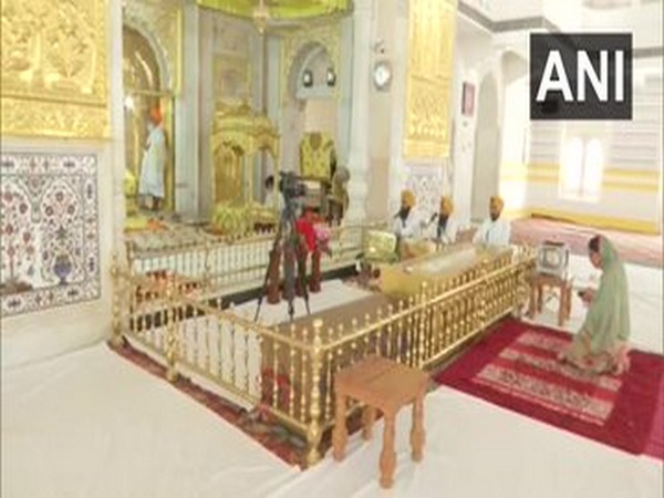 Visual from a gurudwara in Patna, Bihar on Monday. Photo/ANI