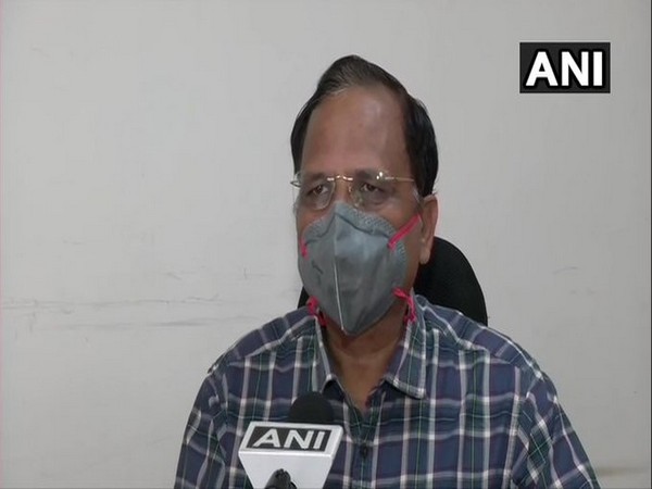 Delhi Health Minister Satyendar Jain speaking to ANI in New Delhi on Wednesday.
