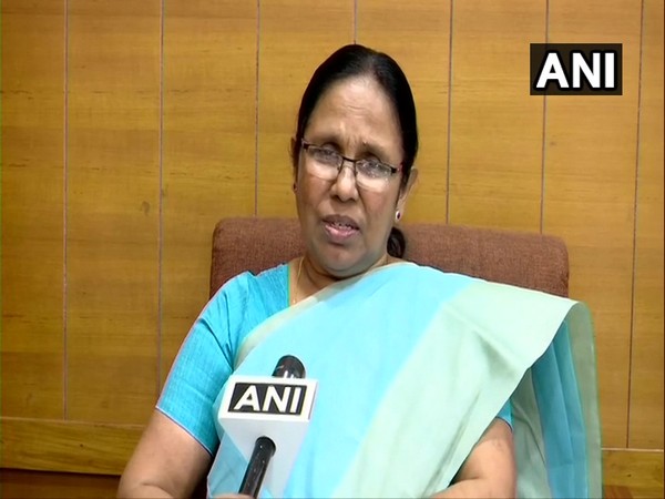 Kerala Health Minister KK Shailaja while speaking to ANI on Thursday (Photo/ANI)