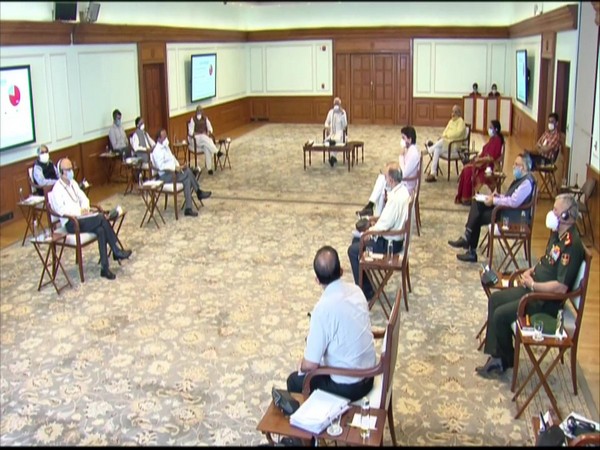 Prime Minister Narendra Modi along with other ministers during the meeting (Photo/ANI)
