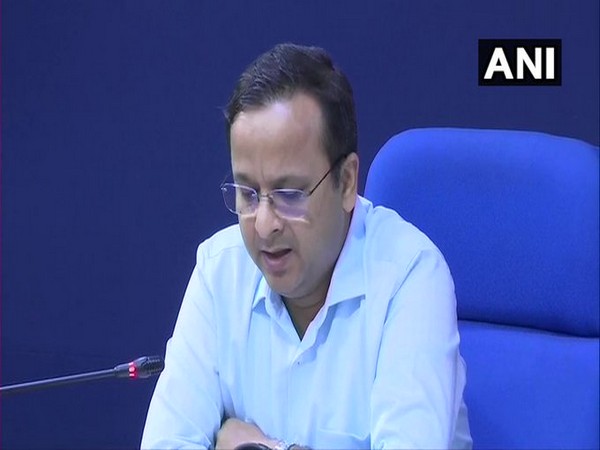 Lav Agarwal, Joint Secretary, Union Health Ministry, speaking to media persons in New Delhi on Friday. Photo/ANI