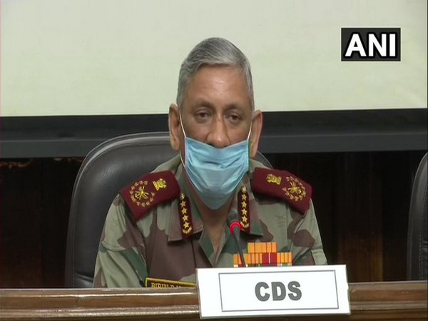 Chief of Defence Staff General Bipin Rawat addressing a press conference in New Delhi on Friday. Photo/ANI