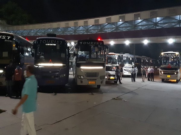 Buses at Kashmere Gate (Photo/ANI)