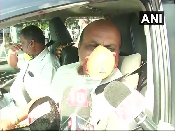 Karnataka Home Minister Basavaraj Bommai speaking to reporters on Monday (Photo/ANI)