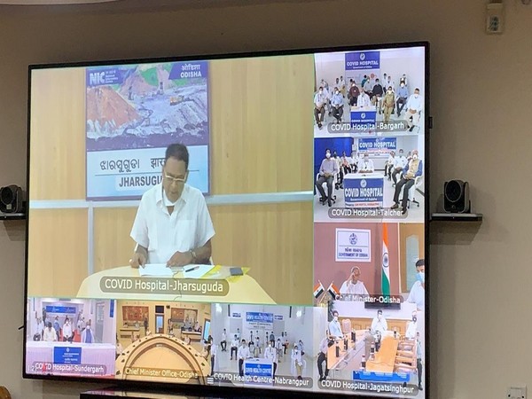 The launch program of five COVID-19 hospitals in Odisha through video conferencing.