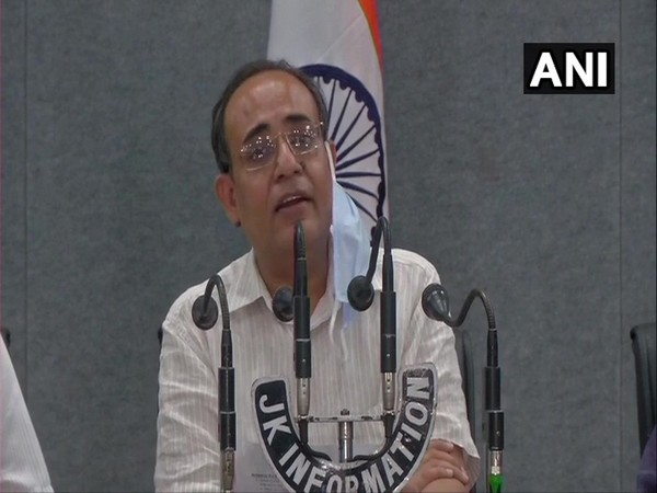 Rohit Kansal, Principal Secretary (Planning), Jammu and Kashmir speaking to the media on Tuesday