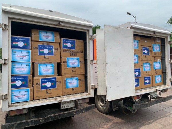 The Indian High Commissioner Riva Das Ganguly dispatched the assistance to the Central Medical Store Depot, Bangladesh.