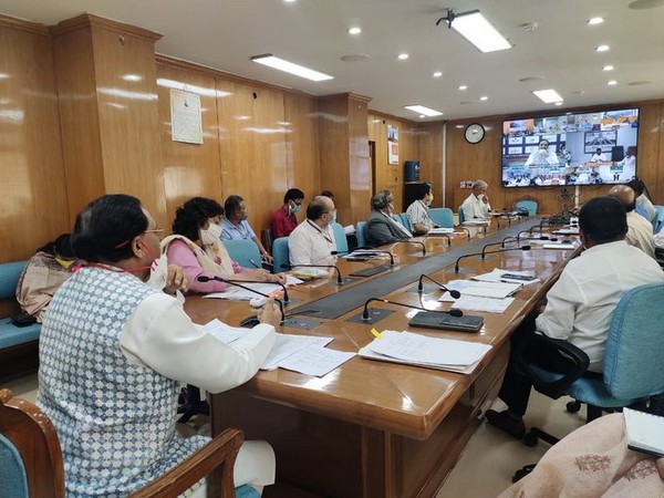 Union HRD Minister Ramesh Pokhriyal Nishank holds video conference with state education ministers. 
