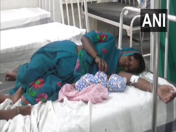 Shakuntala with her baby in a hospital. Photo/ANI