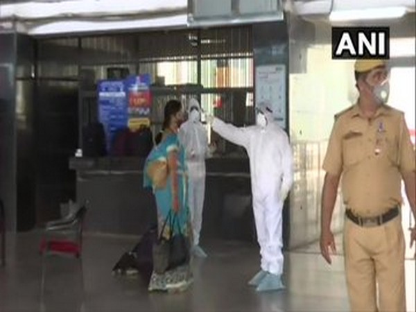 Passenger going through screening at Delhi on Thursday. [Photo/ANI]