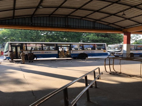 Buses at Bengaluru City railway station. [Photo/ANI]