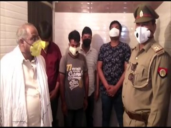 UP Police on Monday registered an FIR against an MLA and his associated for stepping out without a valid pass. Photo/ANI